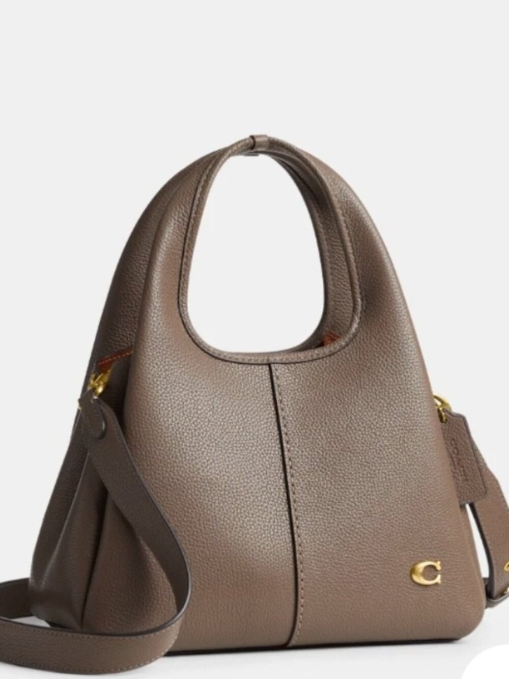 Nwt Coach Lana 23 Pebble leather, color: dark stone